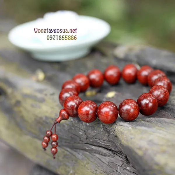 VÒNG TỬ ĐÀN ẤN ĐỘ 15MM X 15 HẠT SAO KÍN