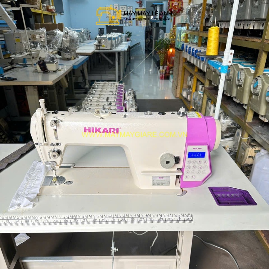 Máy 1 Kim Hikari Điện Tử Cắt Chỉ Nâng Chân Vịt Tự Động Máy 1 Kim Hikari Điện Tử Cắt Chỉ Nâng Chân Vịt Tự Động