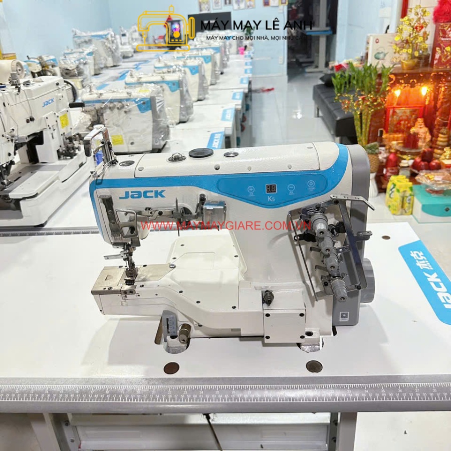 Máy Kan Sai Liền Trục Chạy Lai Tay, Lai Áo Jack K5 Máy Kan Sai Liền Trục Chạy Lai Tay, Lai Áo Jack K5