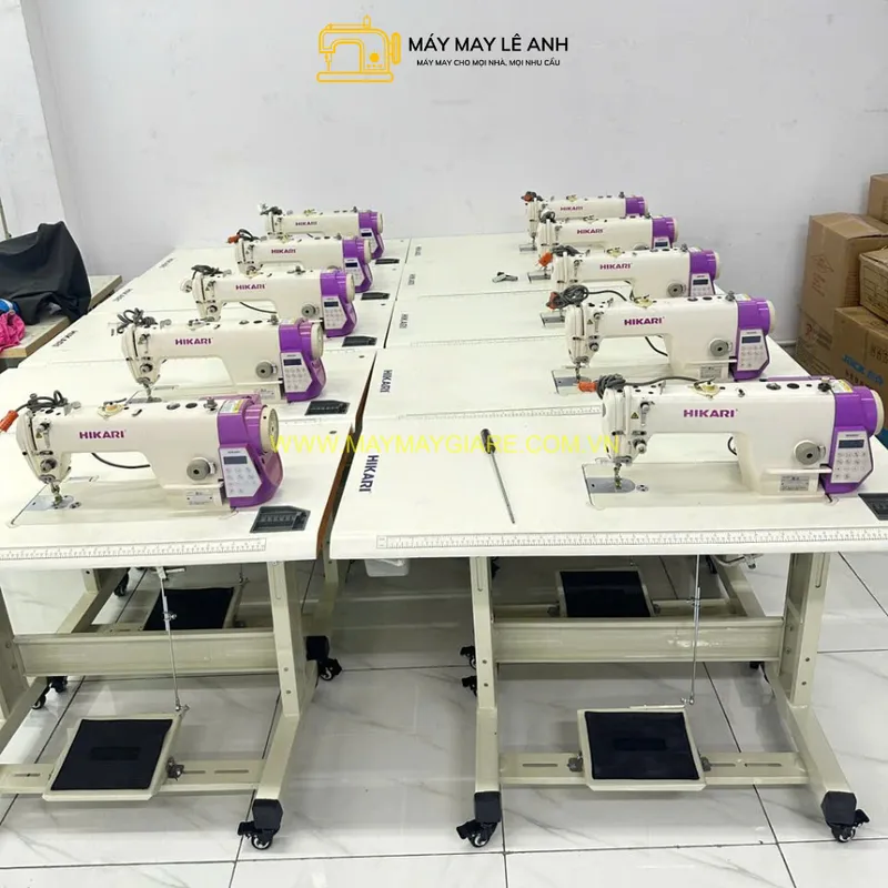 Máy 1 Kim Hikari Điện Tử Cắt Chỉ Nâng Chân Vịt Tự Động