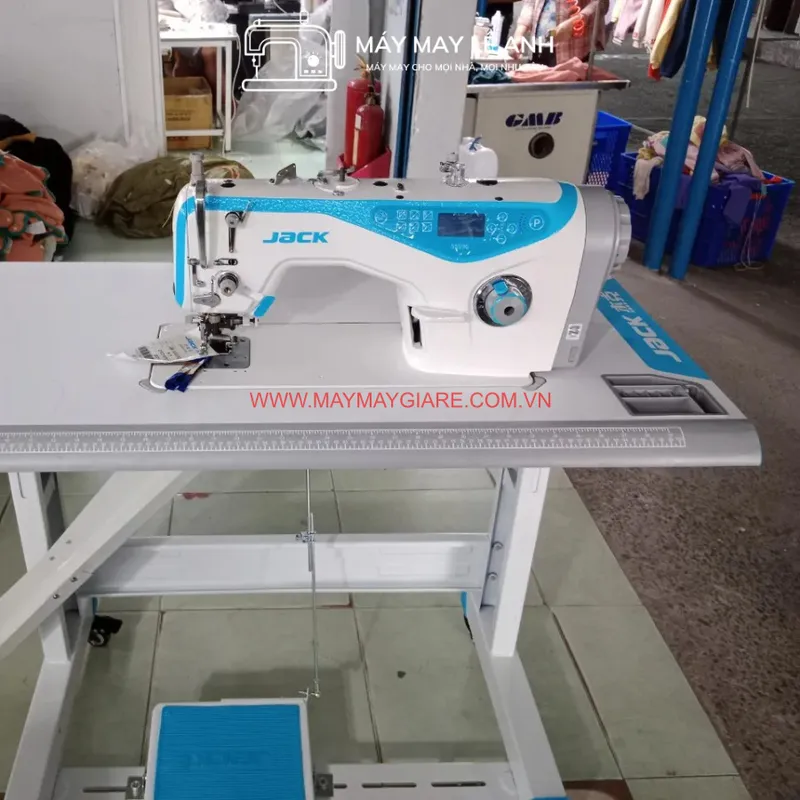 Máy 1 Kim JACK JK-5558G-WT Xén Liền Trục Đầu Máy Dầu Khô Có Cử Bọc Viền