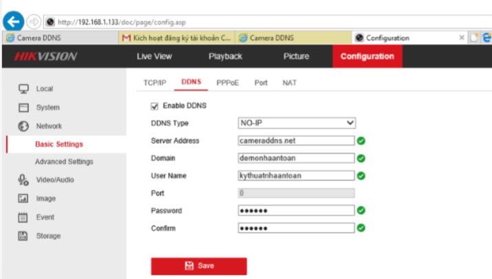 Tạo tên miền CAMERADDNS 2.0 Cho đầu ghi hình HIKVISION và camera IP Hikvision