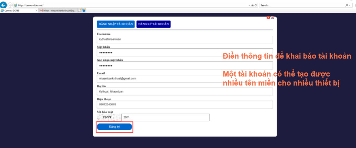 Tạo tên miền CAMERADDNS 2.0 Cho đầu ghi hình HIKVISION và camera IP Hikvision