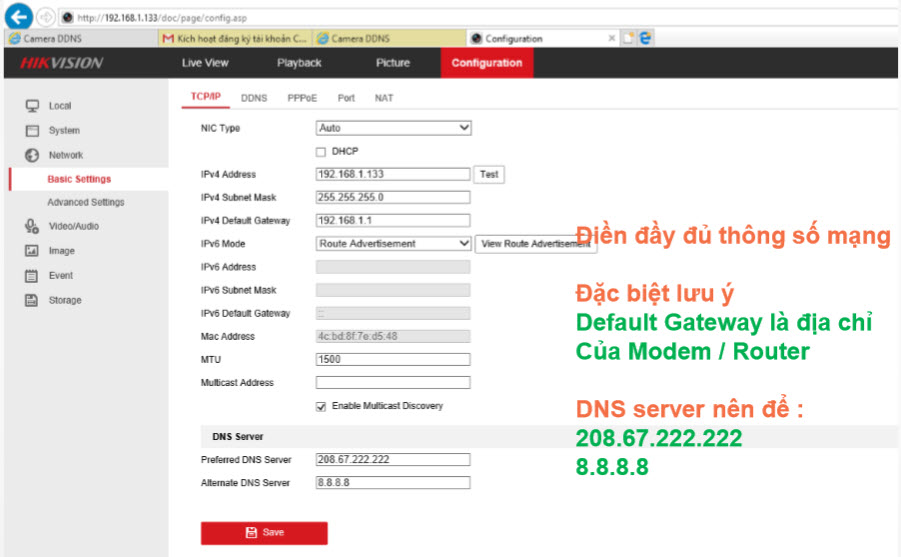 Tạo tên miền CAMERADDNS 2.0 Cho đầu ghi hình HIKVISION và camera IP Hikvision