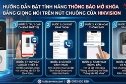 Hướng dẫn bật tính năng thông báo mở khoá bằng giọng nói trên nút chuông cửa Hikvision