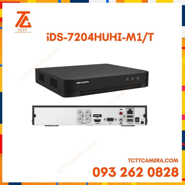 Đầu Ghi Hybrid TVI-IP 8MP H.265 Pro+ Chống Báo Động Giả Hikvision iDS-7204HUHI-M1/T