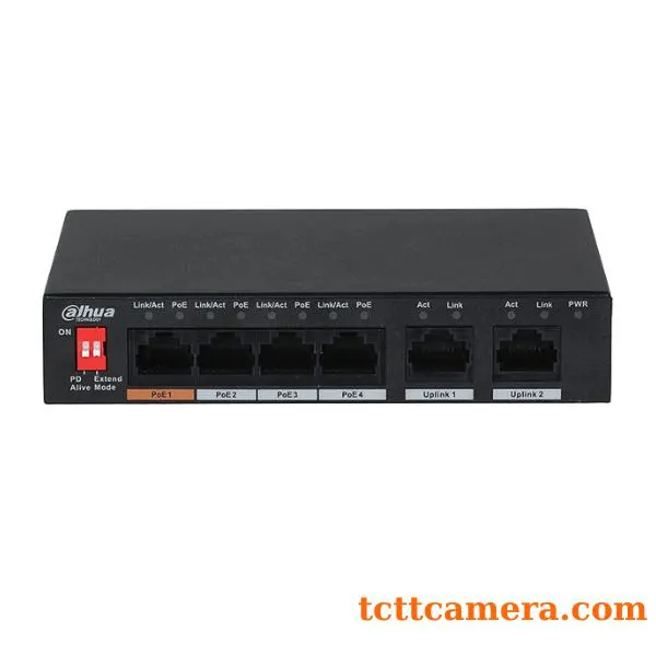 Switch PoE 6 port Dahua DH-PFS3006-4ET-60