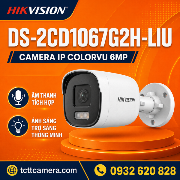 Camera ColorVu đèn kép Hikvision DS-2CD1067G2H-LIU