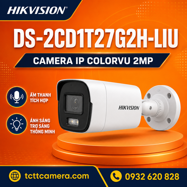 Camera ColorVu đèn kép Hikvision DS-2CD1T27G2H-LIU