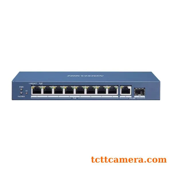 Switch cấp nguồn PoE 8 Port Gigabit Hikvision DS-3E0510P-E/M