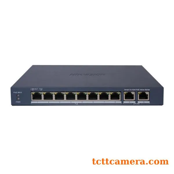 Switch PoE 8 ports quản lý qua cloud Hikvision DS-3E1310P-EI/M