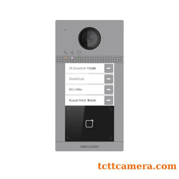 Nút bấm IP 4 cổng cho villa vỏ hợp kim nhôm có Wifi Hikvision DS-KV8413-WME1