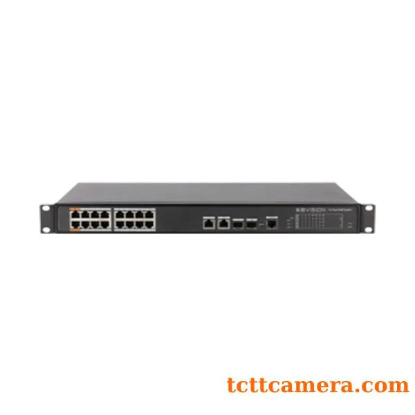 Switch PoE 16 port (hỗ trợ 2 cổng Uplink 1G + 2 cổng quang) Kbvision KX-CSW16-PF