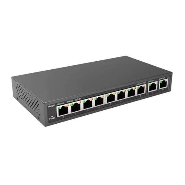 Unmanaged Switch 8 Cổng PoE/PoE+ Ruijie RG-ES110D-P