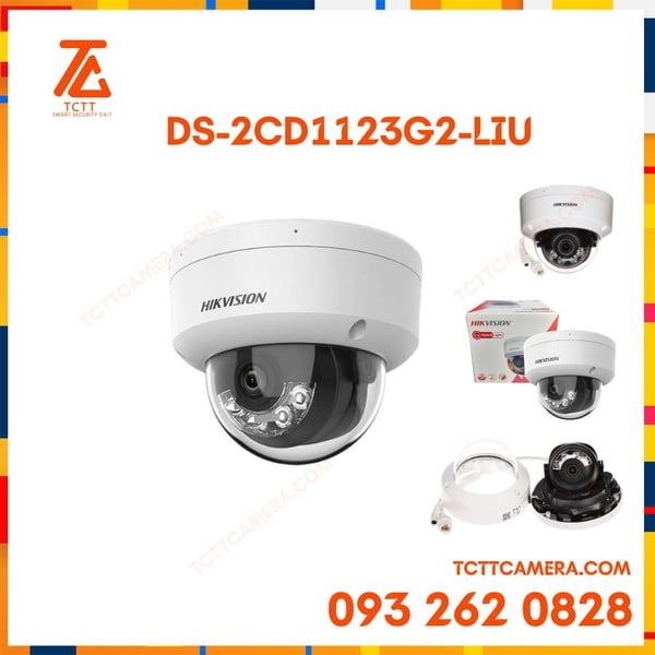 Camera IP Bán Cầu 2MP Đèn Kép Hikvision DS-2CD1123G2-LIU