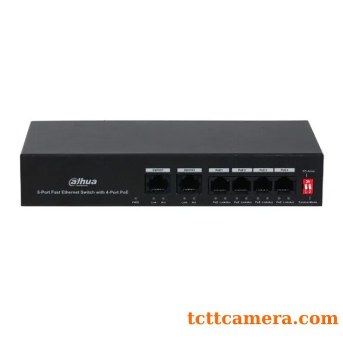 Switch PoE 6 port Dahua DH-PFS3006-4ET-36