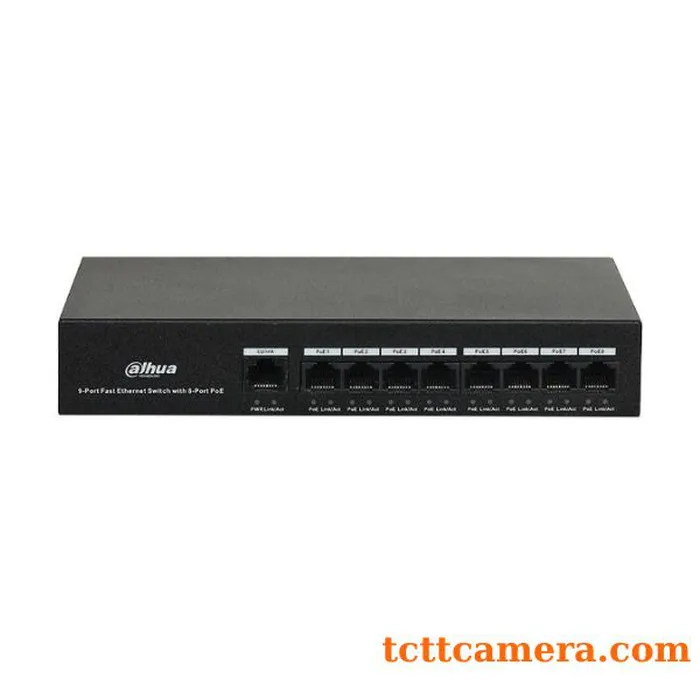 Switch PoE 8 port Dahua DH-PFS3009-8ET-65