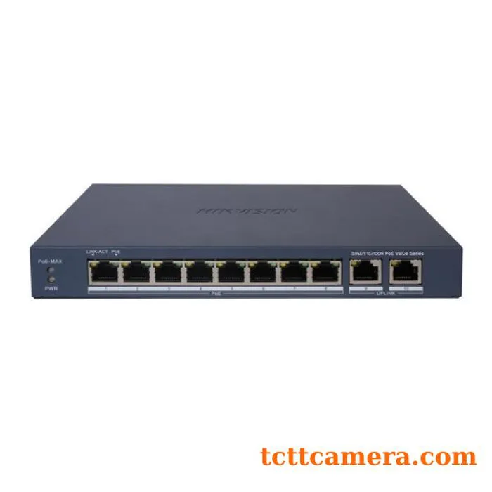 Switch PoE 8 ports quản lý qua cloud Hikvision DS-3E1310P-EI/M