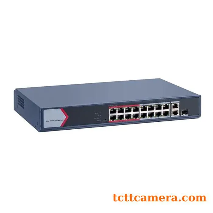 Switch PoE 16 ports quản lý qua cloud Hikvision DS-3E1318P-EI/M