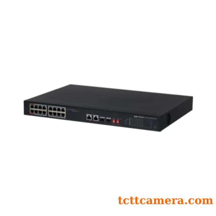 Switch PoE 16 port (hỗ trợ 2 cổng Uplink 1G + 2 cổng quang) Kbvision KX-CSW16-PFL