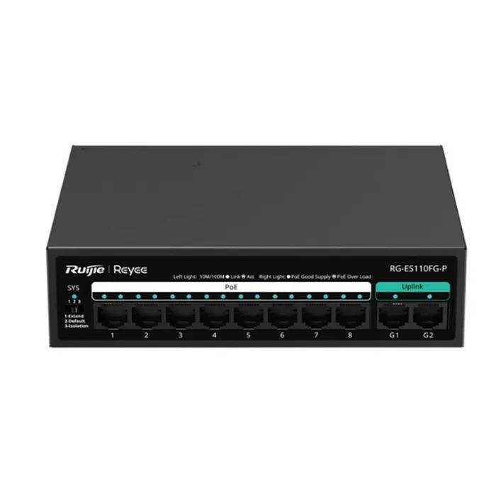 Unmanaged Switch 8 Cổng PoE/PoE+ Ruijie RG-ES110FG-P