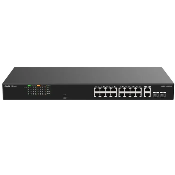 Unmanaged Switch 16 Cổng PoE/PoE+ Ruijie RG-ES118FGS-LP