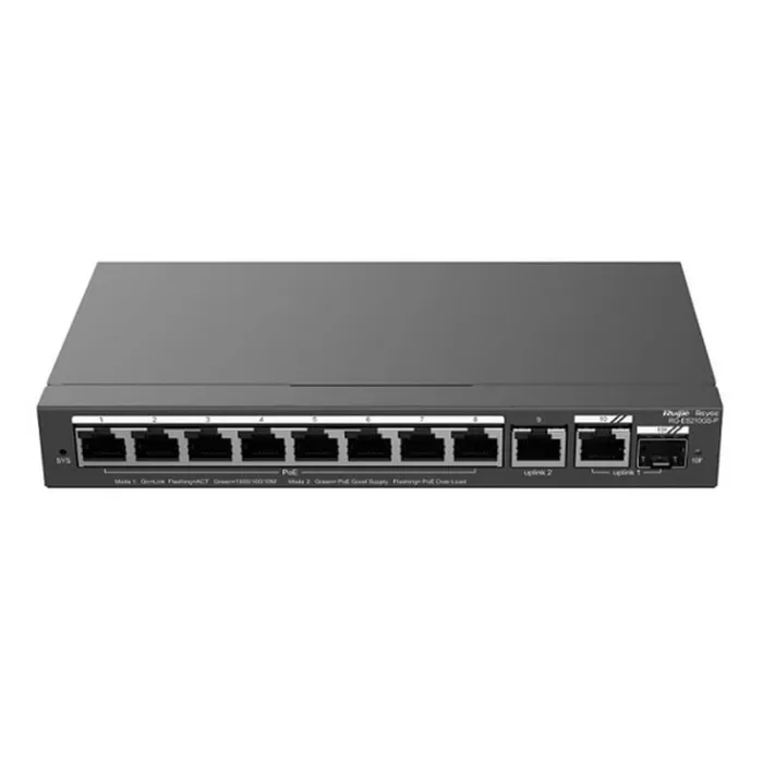 Ruijie Layer 2 Smart Managed PoE Switch 10 Cổng RG-ES210GS-P