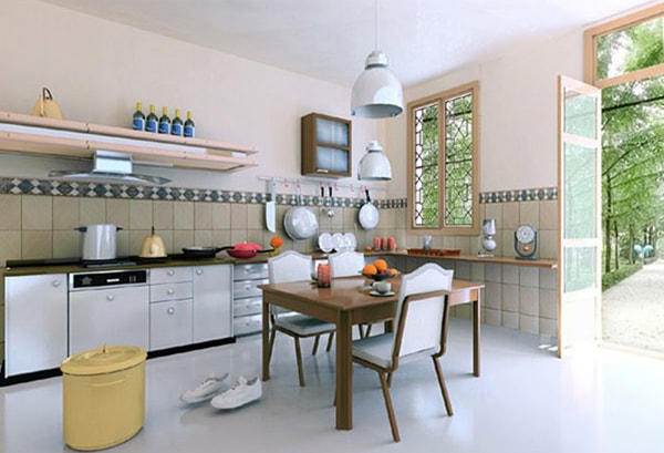 Không nên để khu vực bày biện quay lưng lại với cửa. Không nên để khu vực bày biện quay lưng lại với cửa.