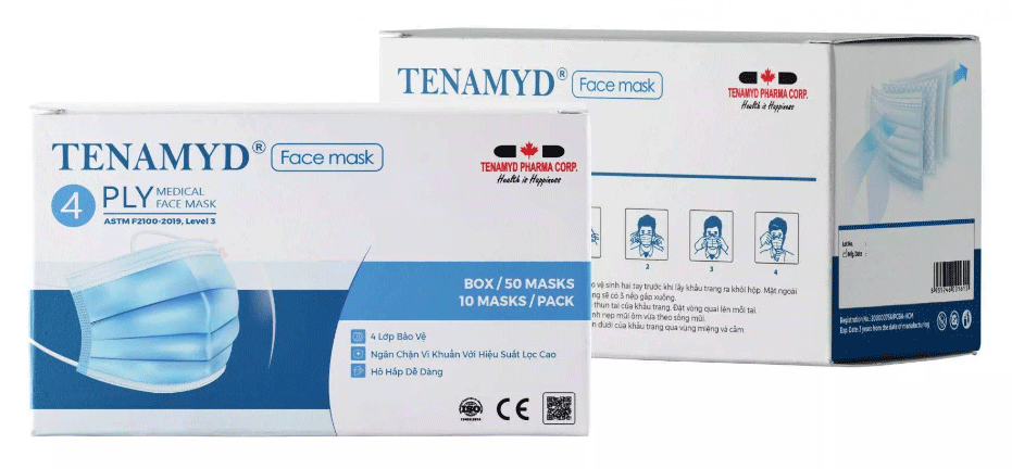 Khẩu Trang Y Tế 4-Lớp TENAMYD ® Face Mask