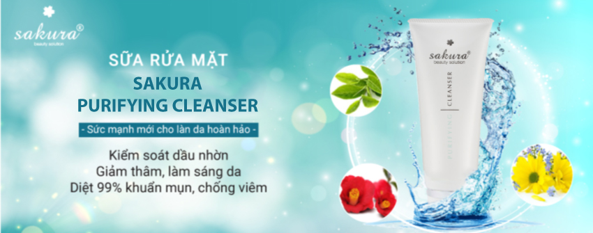Sữa rửa mặt dành cho da nhờn Sakura Purifying Cleanser