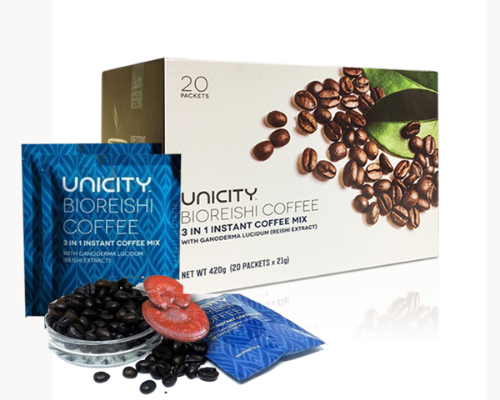 Caphe nấm linh chi Bioreishi Coffee Unicity