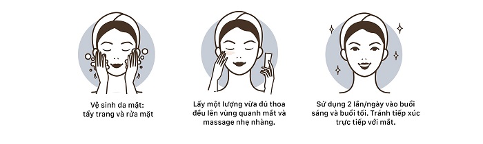 Cách sử dụng Sakura Eye Contour Serum