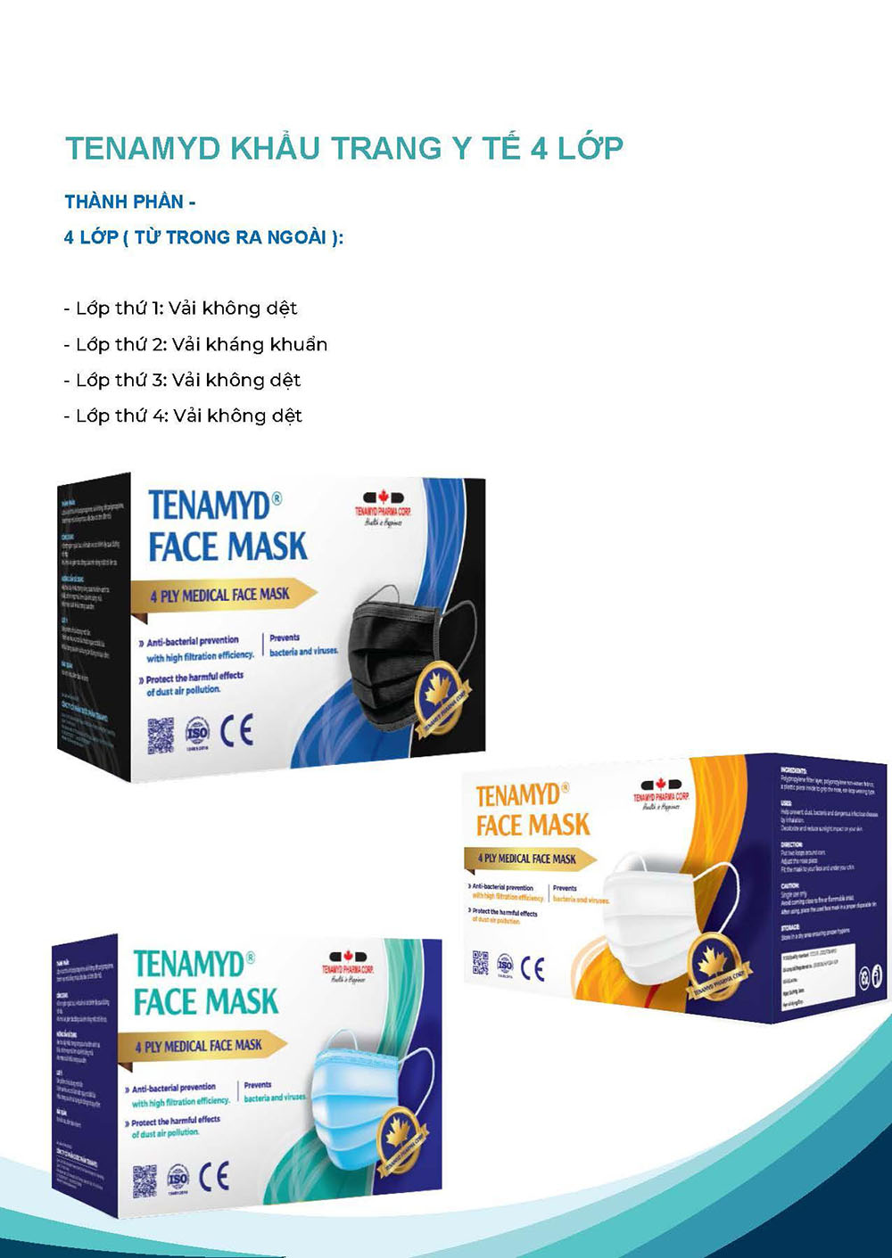 Khẩu Trang 4 Lớp Tenamyd