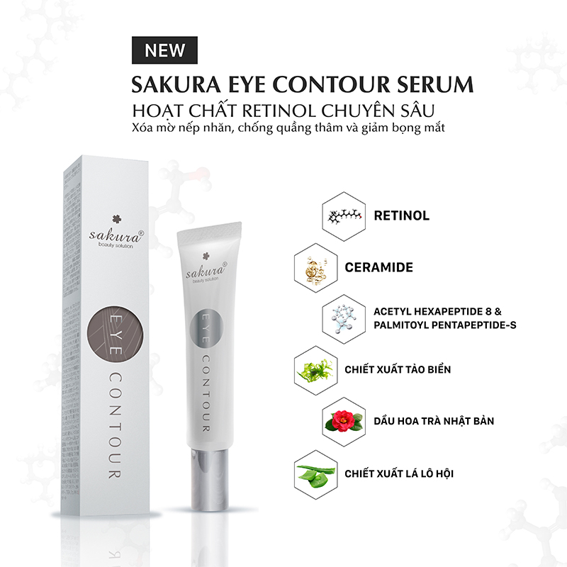 Thành phần chống thâm vùng mắt Sakura Eye Contour Serum