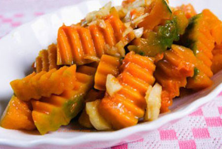 Bí đỏ xào tỏi