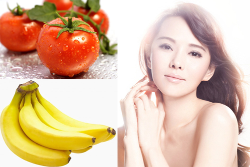 Cà chua và chuối giúp da luôn tươi trẻ