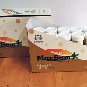Viên sủi hồng sâm MAXSAM (Hộp 12 chai)