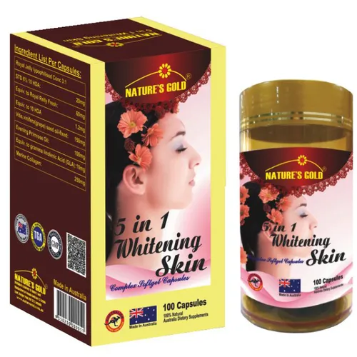 Viên uống trắng da Nature’s Gold 5 in 1 Whitening Skin
