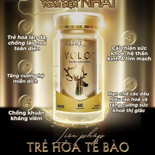 Viên uống Nhau thai hươu Perfect Health Yoloc
