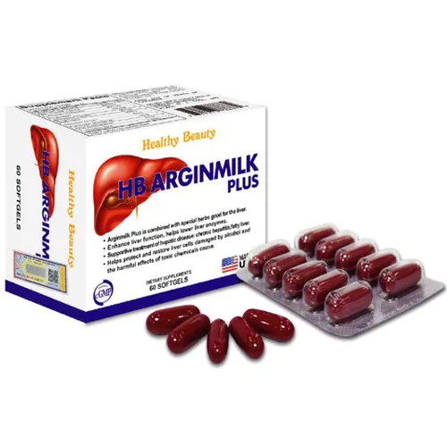 Viên Uống Hạ Men Gan Và Tăng Cường Chức Năng Gan HB Arginmilk Plus Healthy Beauty 60 viên
