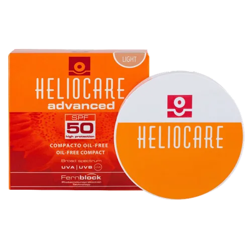 Phấn nền chống nắng màu da Heliocare Oil-Free Compact SPF 50 Light