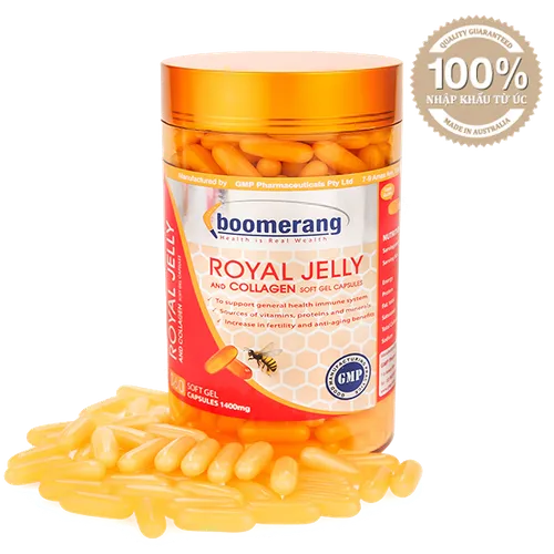 Sữa Ong Chúa Boomerang Royal Jelly and Collagen 1400 mg 360 viên