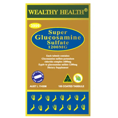 Thuốc giảm đau xương khớp Wealthy health Super Glucosamine Sulfate 1200mg
