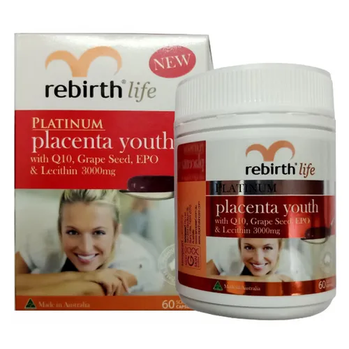 Viên uống nhau thai cừu Rebirth Platinum Placenta Youth