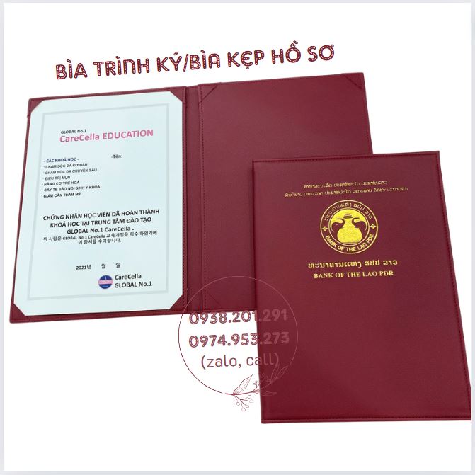 Bìa da trình ký đẹp cao cấp in logo công ty Bìa da trình ký đẹp cao cấp in logo công ty