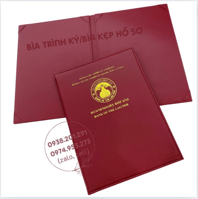 Bìa da trình ký đẹp cao cấp in logo công ty Bìa da trình ký đẹp cao cấp in logo công ty