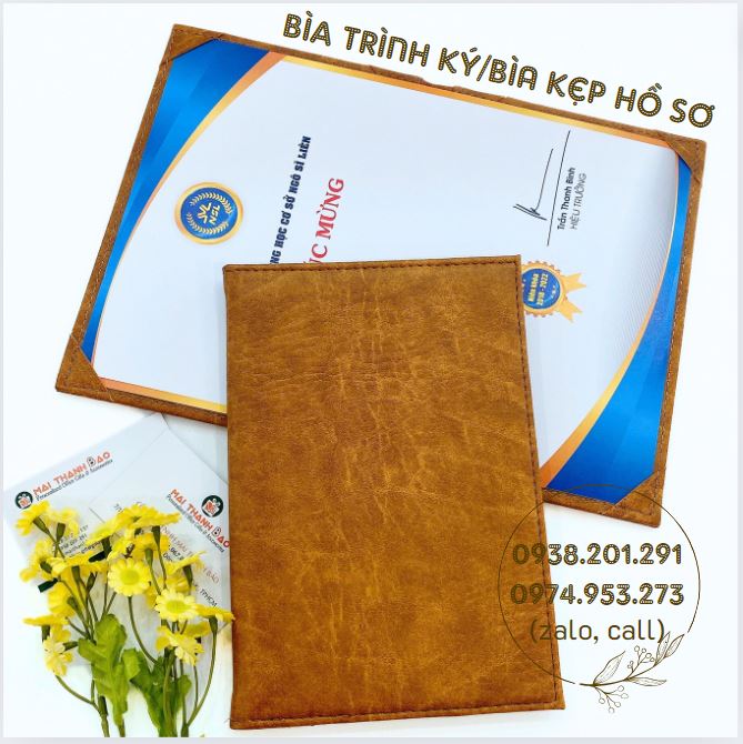 Bìa da trình ký đẹp cao cấp in logo công ty Bìa da trình ký đẹp cao cấp in logo công ty