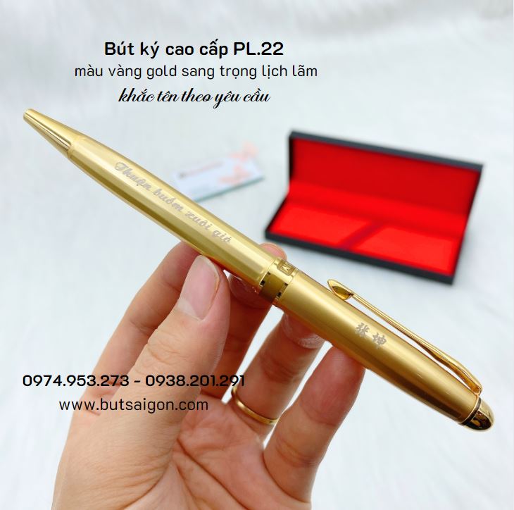 Bút ký cao cấp màu vàng gold sang trọng PL.22 Bút ký cao cấp màu vàng gold sang trọng PL.22