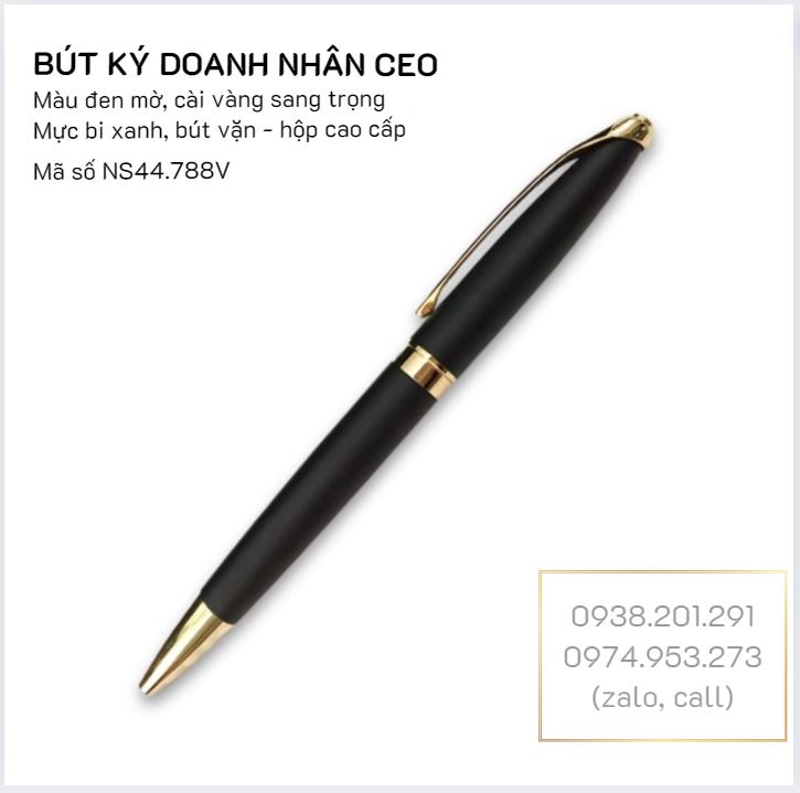 Bút ký cao cấp doanh nhân CEO đen mờ Bút ký cao cấp doanh nhân CEO đen mờ