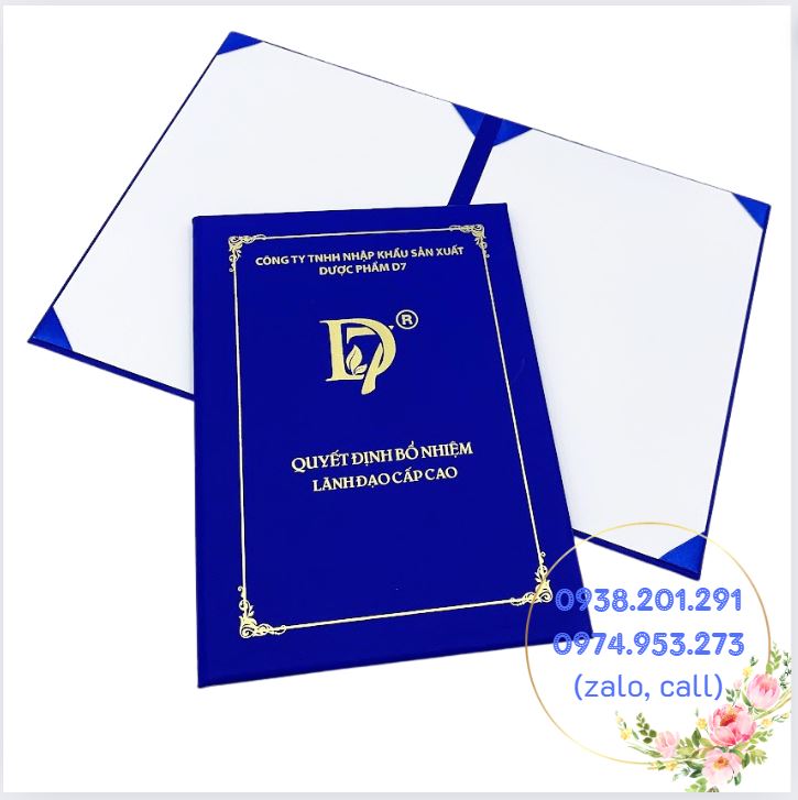 Bìa kẹp quyết định A4 in nội dung theo yêu cầu giá rẻ tại TPHCM Bìa kẹp quyết định A4 in nội dung theo yêu cầu giá rẻ tại TPHCM